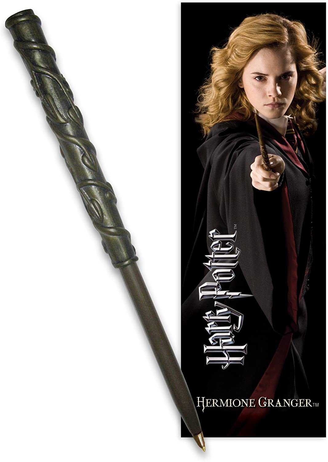 The Noble Collection Harry Potter Hermione Granger Wand Pen and Bookmark 9in (23cm) Stationery Pack
