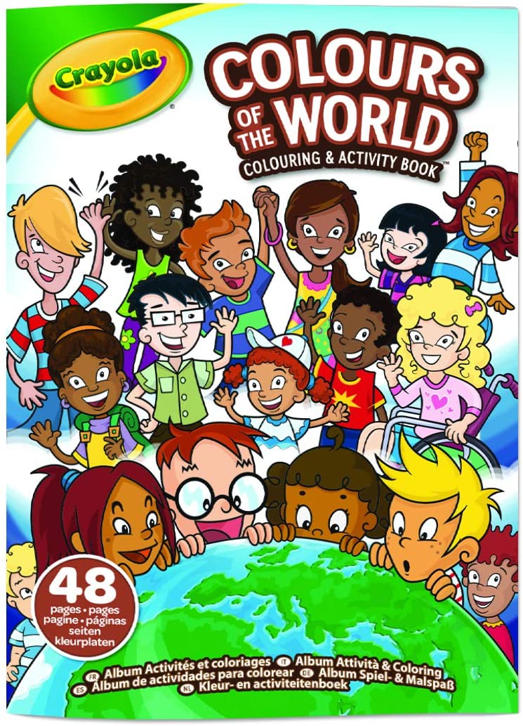 Crayola Colours of the World Activity and Colouring Album, 48 Colouring Pages and Educational Activities, 25-0717