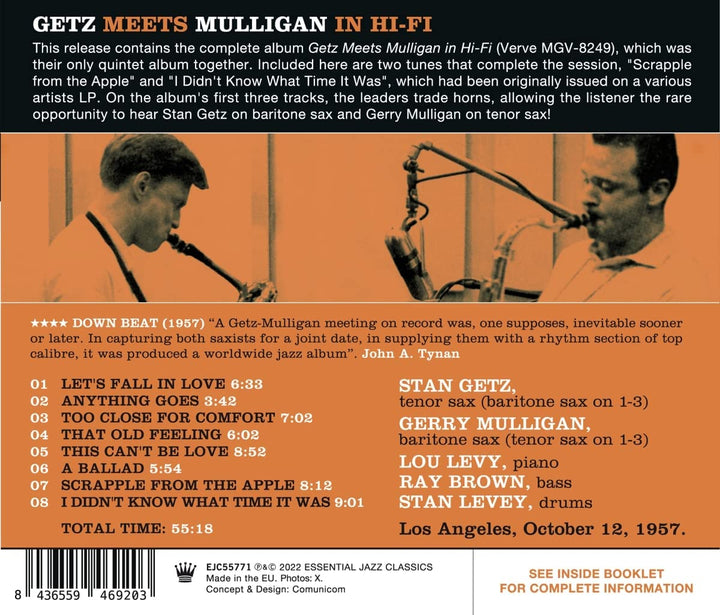 Getz Meets Mulligan - In Hi-Fi [Audio CD]
