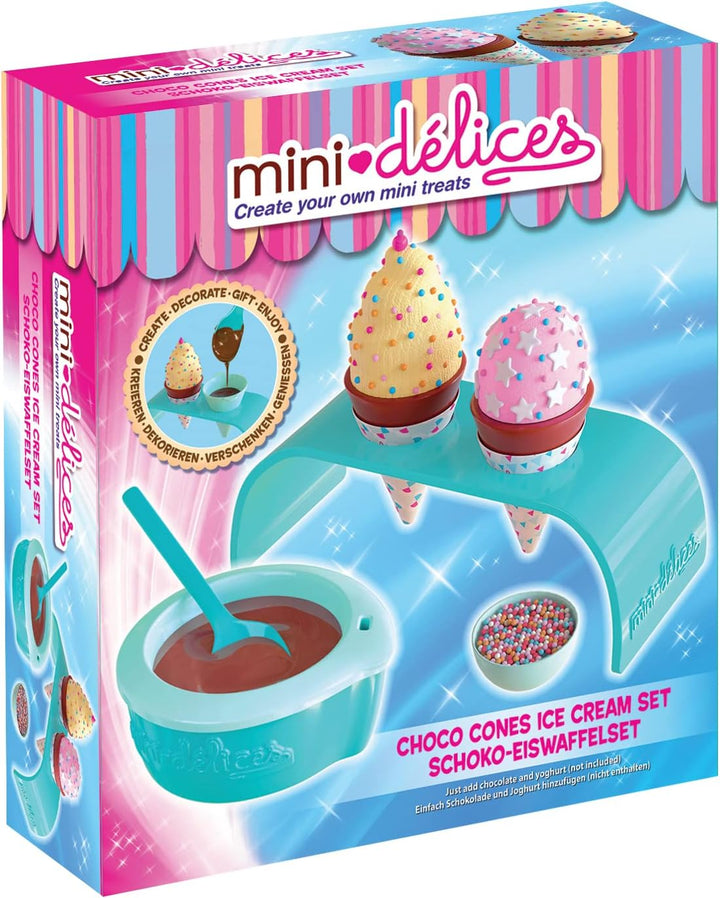 Mini Delices MND04000 Choco Cones Ice Cream Set-Craft Kit-Kitchen & Food Toys, for Kids