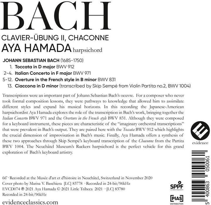 Hamada, Aya - Bach: Clavier-Übung II/Chaconne [Audio CD]