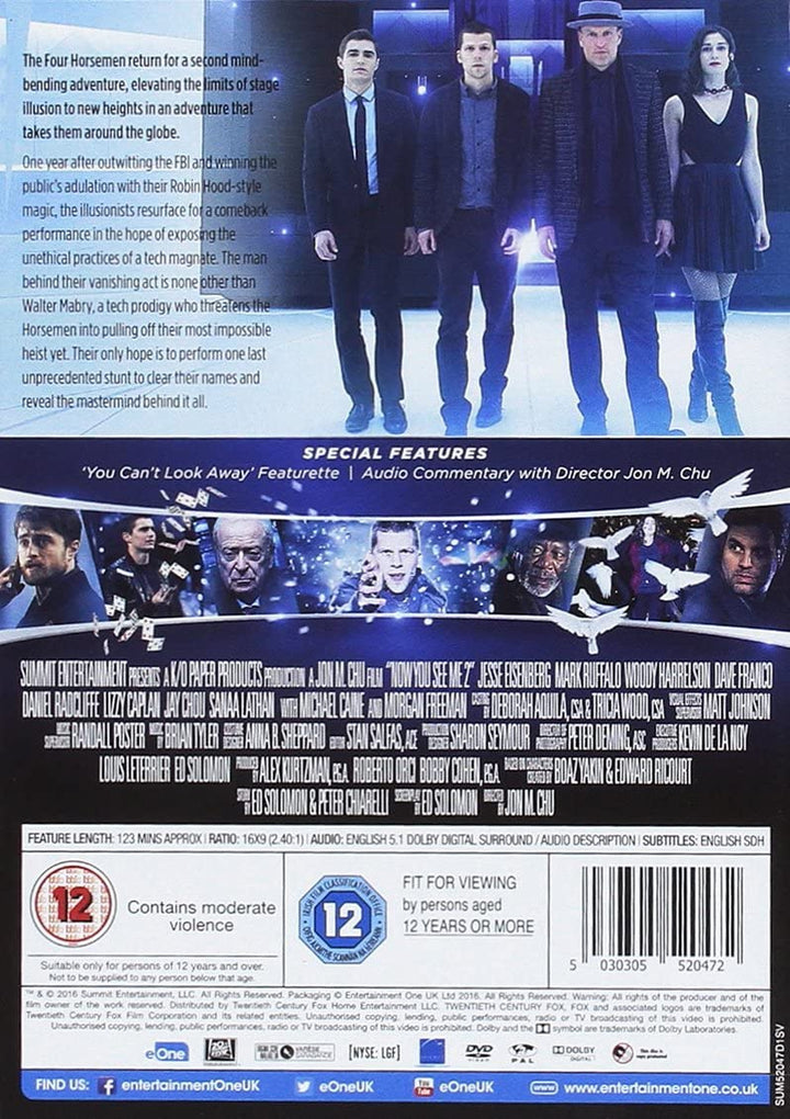 Now You See Me 2 [2016] - Thriller/Mystery [DVD]