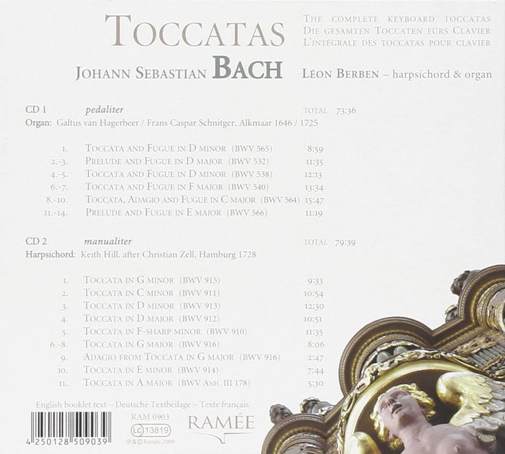 Leon Berben - J.S. Bach: The Complete Keyboard Toccatas [Audio CD]