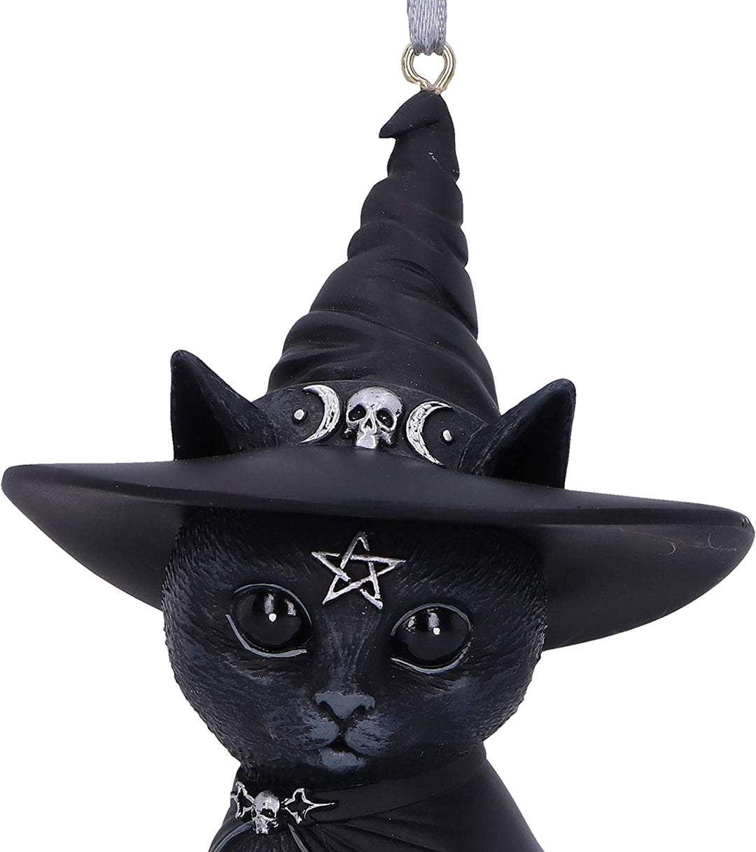 Nemesis Now Purrah Black Witch Cat Hanging Decorative Ornament 11.5cm