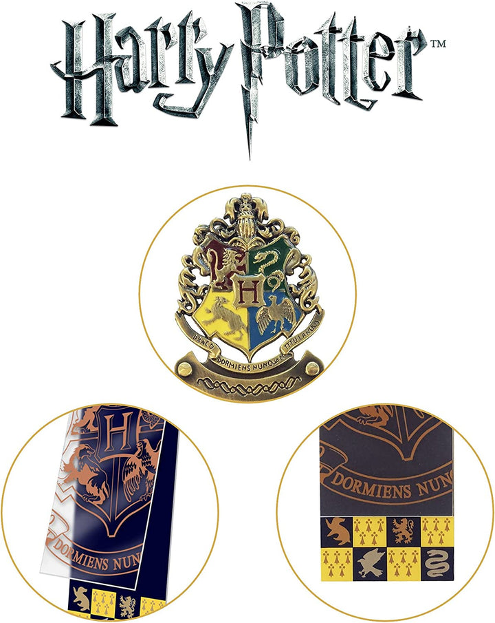 The Noble Collection Harry Potter Hogwarts Crest Bookmark 6.7in (17cm) Die Cast Metal PVC and Card Bookmark