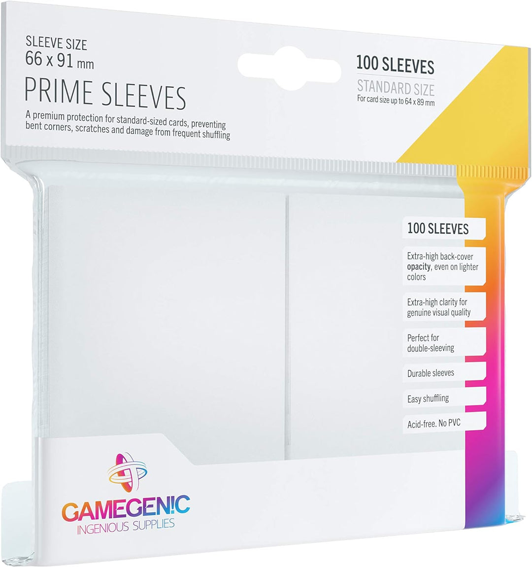 Gamegenic GGS11017ML Prime Sleeves (100-Pack), White