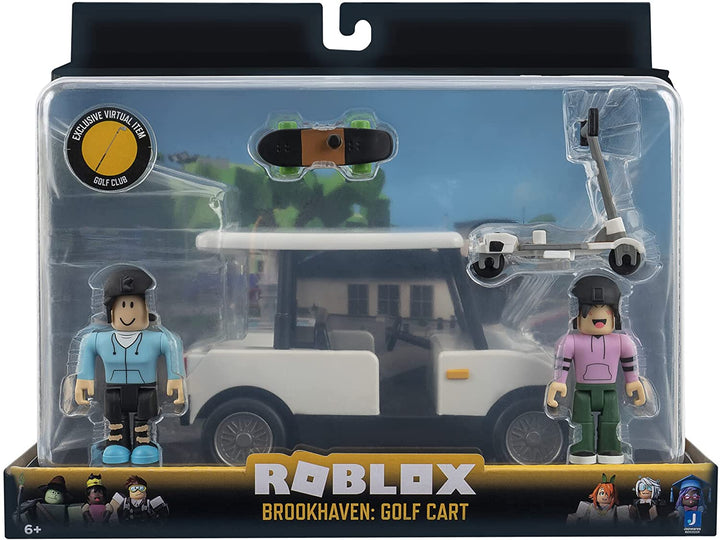 Roblox ROG0239 Celebrity Collection-Feature Vehicle-Brookhaven: Golf Cart [Includes Exclusive Virtual Item], Multi