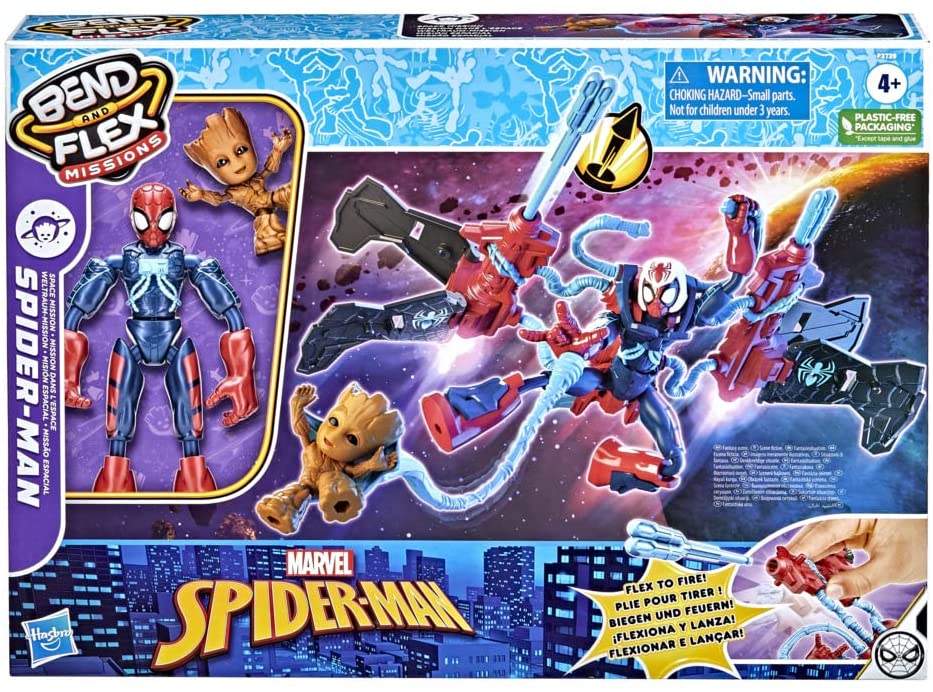 Hasbro Marvel Spider-Man Bend and Flex Missions Spider-Man-Weltraummission-Action