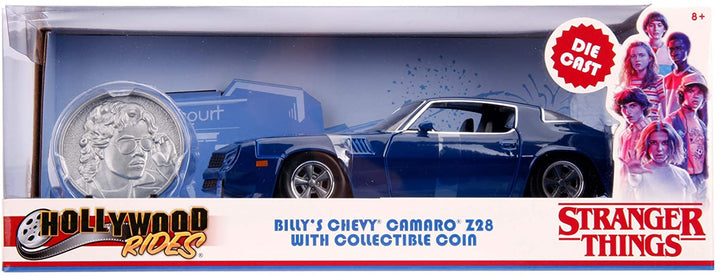 Jada JA3110 1:24 Chevy Camaro with Collectors Coin from Stranger Things