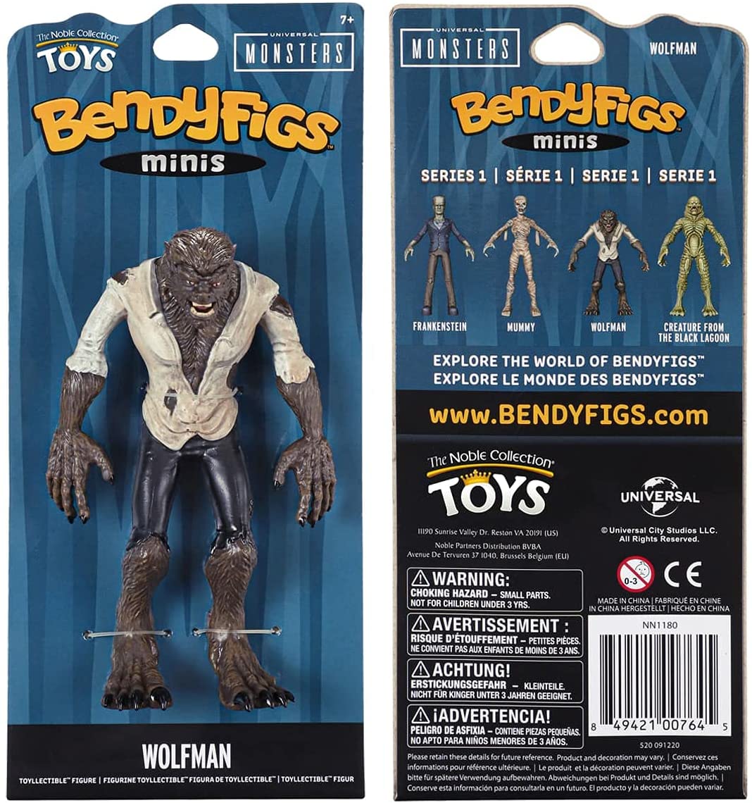 The Noble Collection Universal-Wolfman Mini Bendyfig