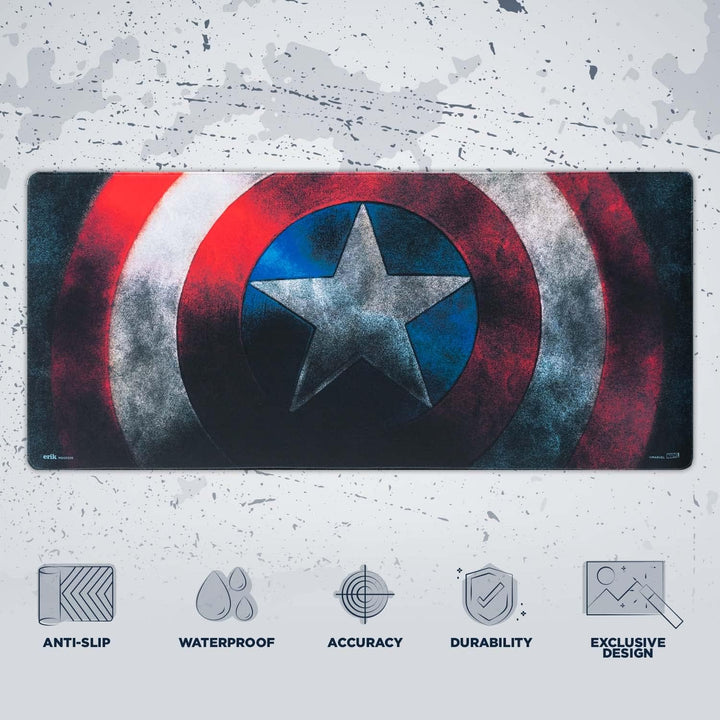 Captain America Shield XXL Mouse Mat - Desk Pad