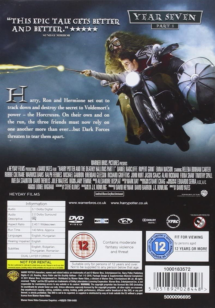HP7:DEATHLY HALLOWS, P1 (DVD/S) [2011] [DVD]