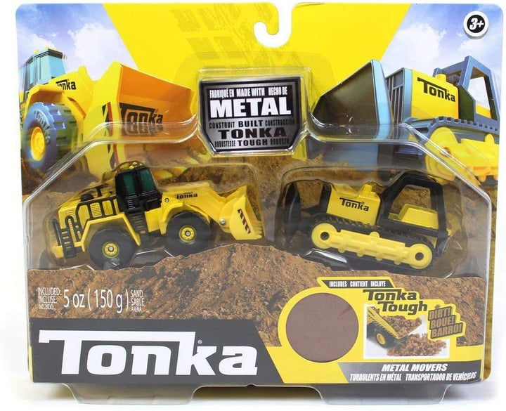 Tonka Metal Movers Combo Pack Mighty Dump & Front End Loader, Dumper Truck Toy for Children, Kids Construction Toys for Boys and Girls, Vehicle Toys for Creative Play, Toy Trucks for Children Aged 3 +