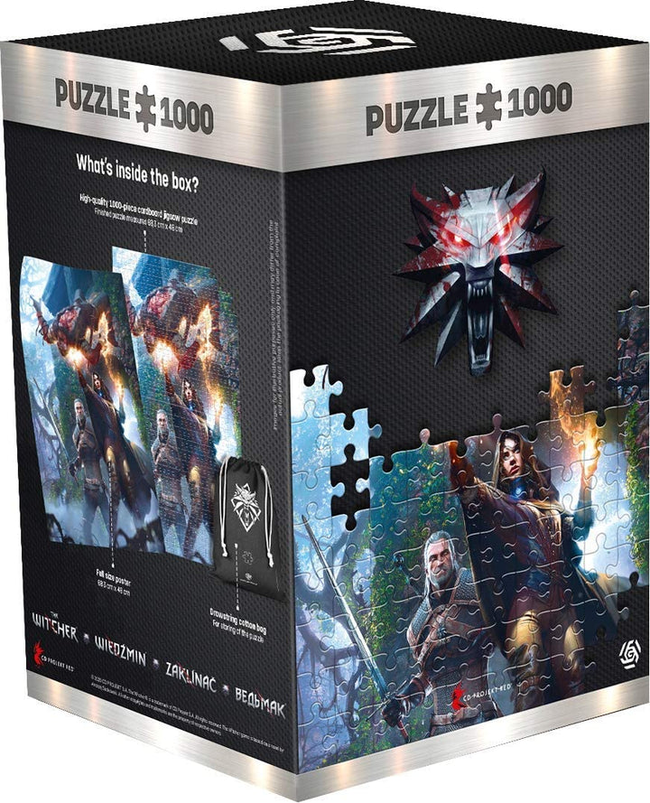 Good Loot The Witcher 3: Wild Hunt Yennefer - 1000 Pieces Jigsaw Puzzle 68cm x 48cm | includes Poster and Bag | Game Artwork for Adults and Teenagers