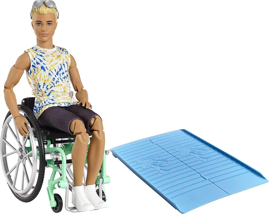 Barbie Ken Fashionistas Doll #167 with Wheelchair & Ramp