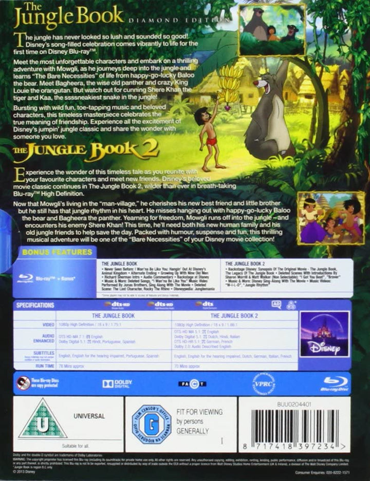 The Jungle Book / The Jungle Book 2 - Animation [DVD]