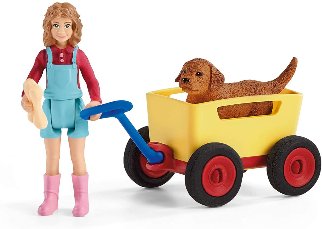 Schleich 42543 Farm World Puppy Wagon Ride