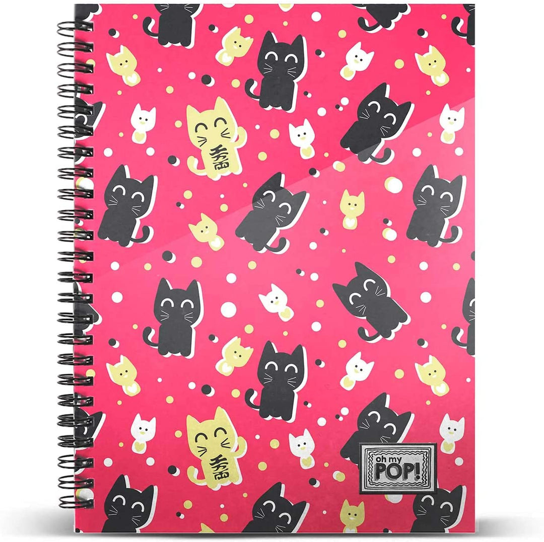 Oh My Pop! Cats-DIN A4 Grid Paper Notebook