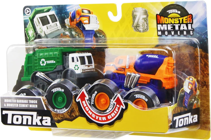 Tonka Basic Fun 06162 Monster Metal Movers Combo Pack - City Service Play Vehicle