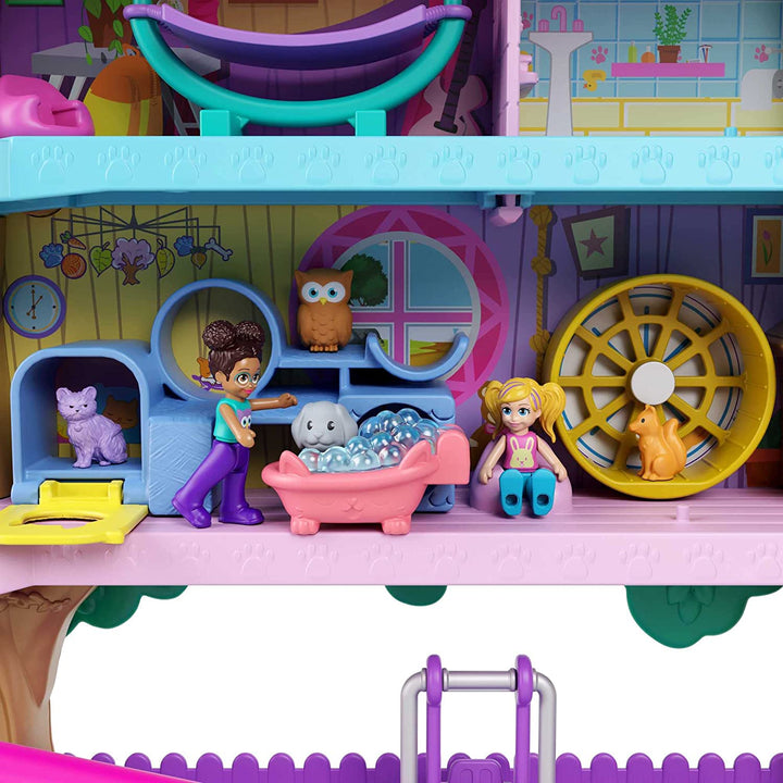 Polly Pocket Pollyville Pet Adventure Treehouse, 5 Floors, 15+ Play Pieces: 2 Do