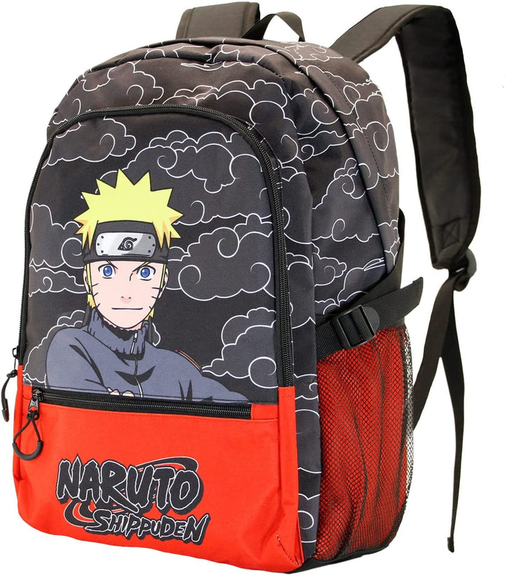 Naruto Clouds-Fan HS Kampfrucksack, Schwarz