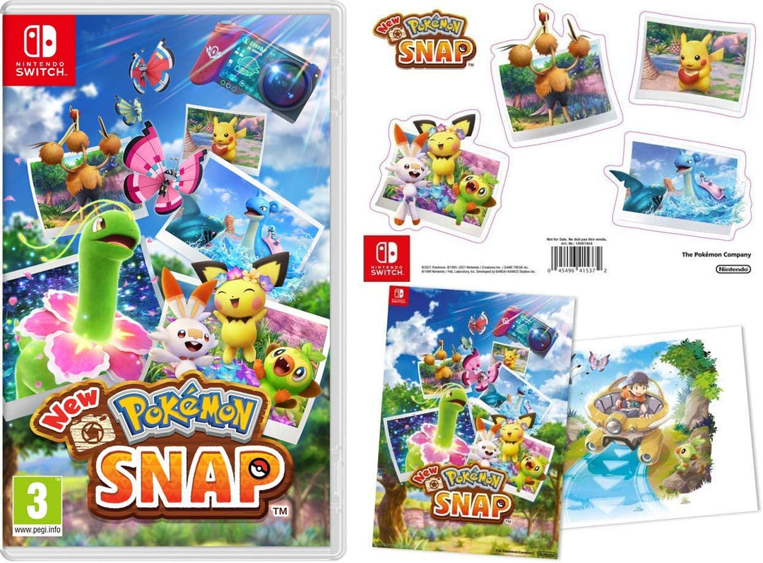 New Pokemon Snap (Nintendo Switch) + Double Sided Poster + Sticker Sheet