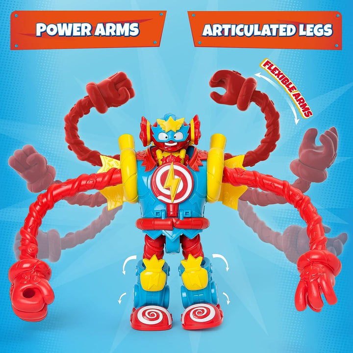 SUPERTHINGS Superbot Power Arms Sugarfun – Articulated hero robot with flexible arms and combat accessory