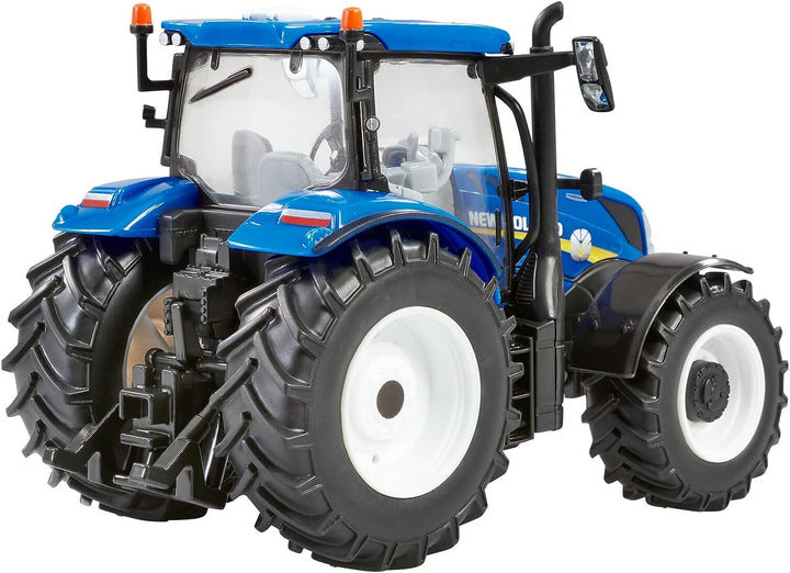New Holland T6.175 Blue Power Tractor Replica, New Holland Tractor Replica Compatible with 1:32 Scale Farm Animals and Toys