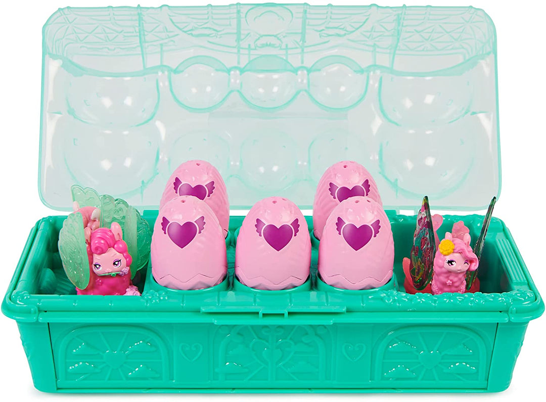 HATCHIMALS CollEGGtibles, Rainbow-cation Llama Family Carton with Surprise Playset