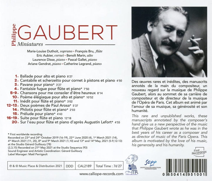 Gaubert - Philippa Gaubert Miniatures [Audio CD]
