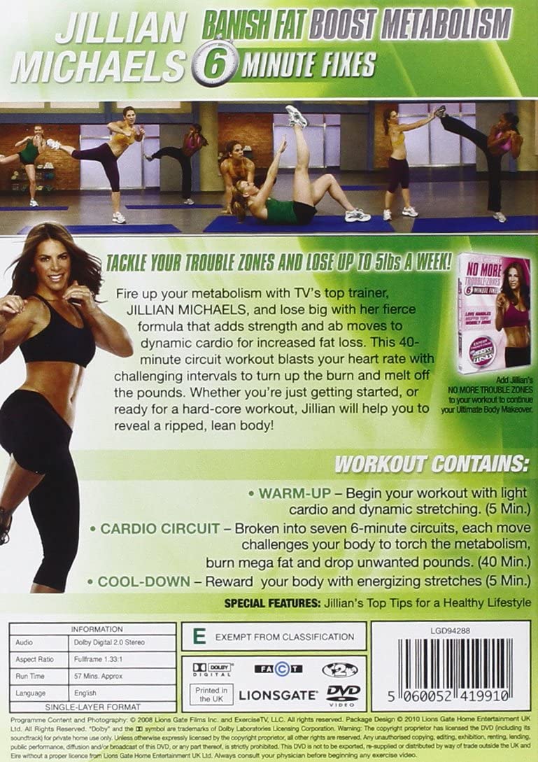 Jillian Michaels: Banish Fat, Boost Metabolism [DVD]