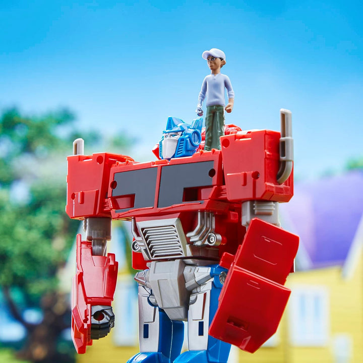 TRANSFORMERS Toys EarthSpark Spin Changer Optimus Prime 20-cm Action Figure