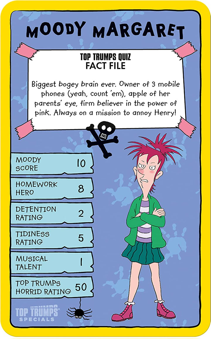 Horrid Henry Top Trumps Special Card Game English Edition, Play with the mischie