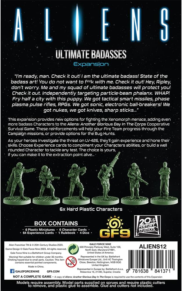 Gale Force Nine - Aliens - Ultimate Badasses Expansion Board Game