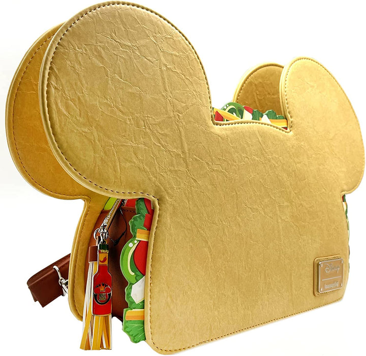 Loungefly X LASR Exclusive Disney Mickey Taco Convertible Mini Backpack