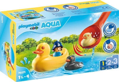 Playmobil 1.2.3 - 70271 Duck Family with Figure, for Ages 1,5+
