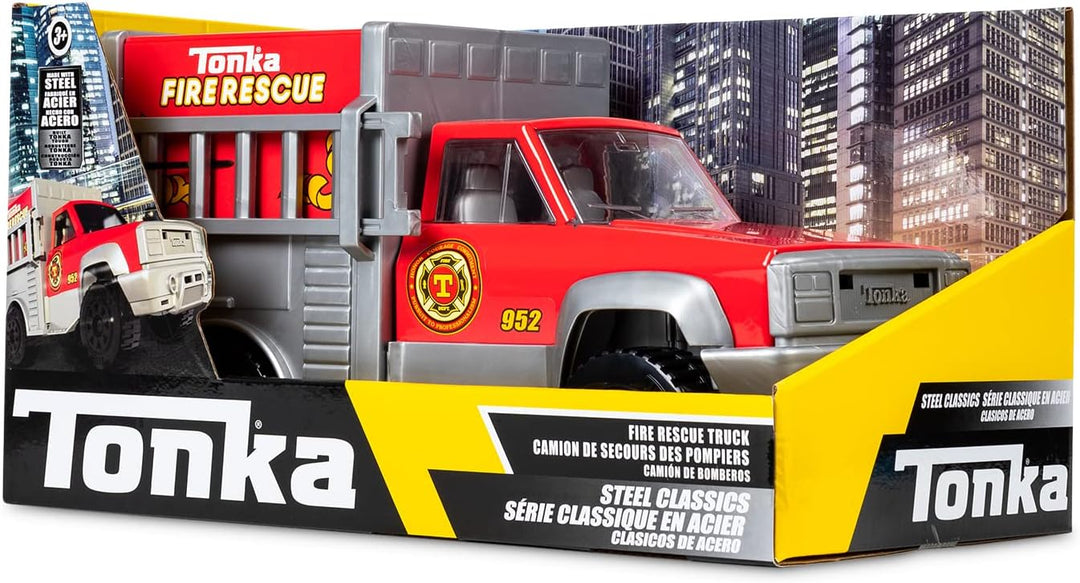 Tonka 06189 Steel Classics Rescue Truck, Kids Construction Toys for Boys and Girls