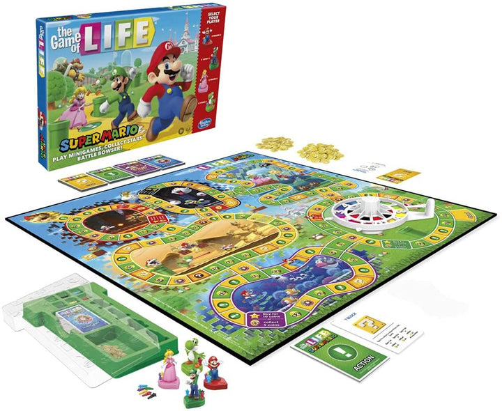 Hasbro Gaming The Game of Life: Super Mario Edition Board Game for Children Aged 8 and Up