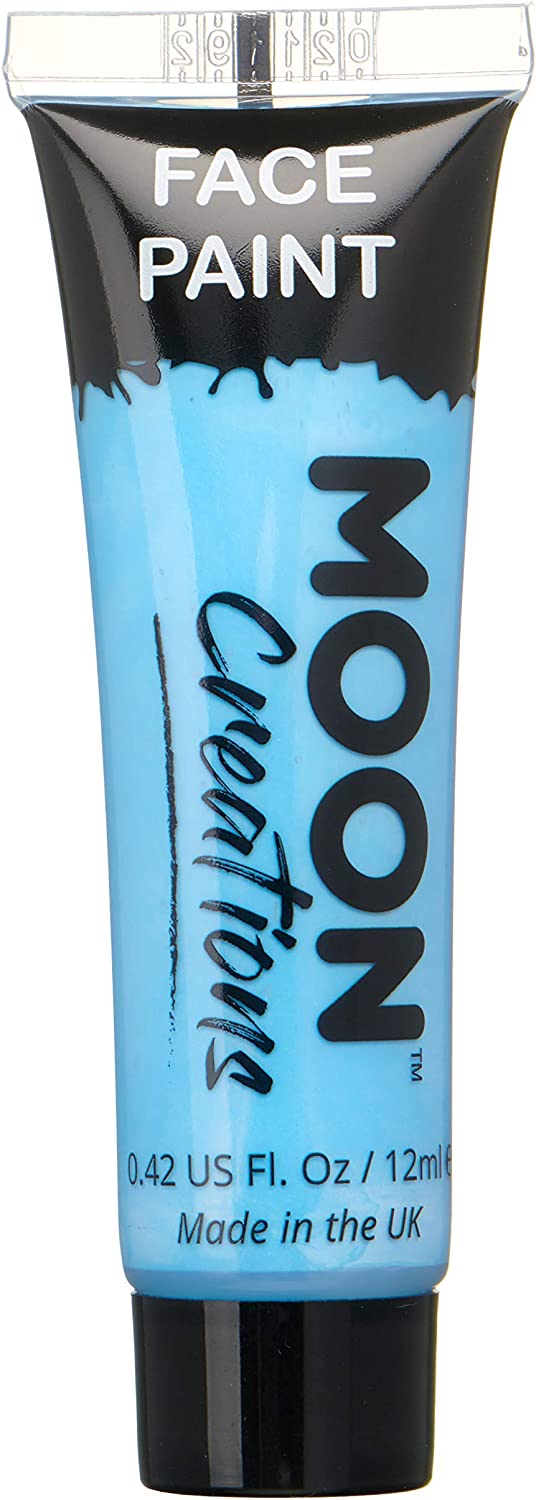 Face & Body Paint by Moon Creations - Sky Blue - Water Based Face Paint Makeup for Adults, Kids - 12ml