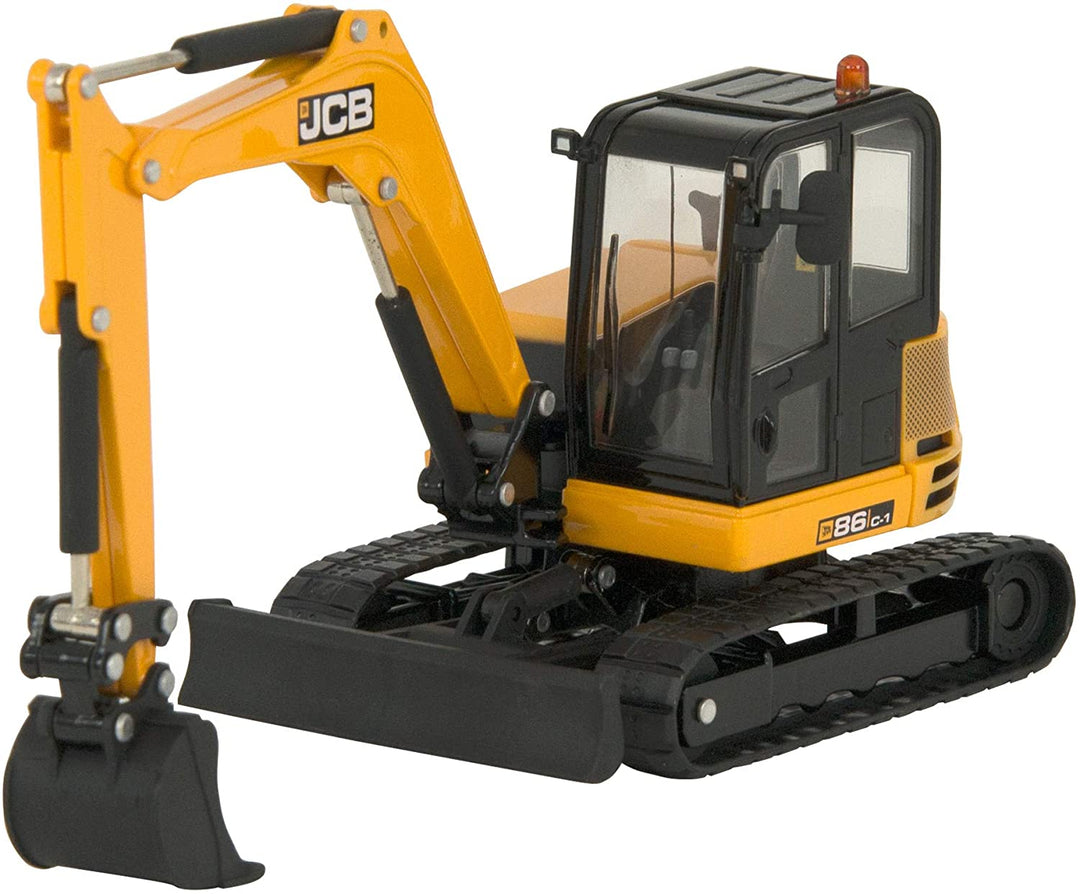 JCB Britains Farm Tomy Toys - Midi Excavator - 1:32 JCB 86C -1 Digger - Collectable Tractor Toy - 1:32 Scale Farm Toys - Suitable For Collectors And Kids - 3 Year Plus