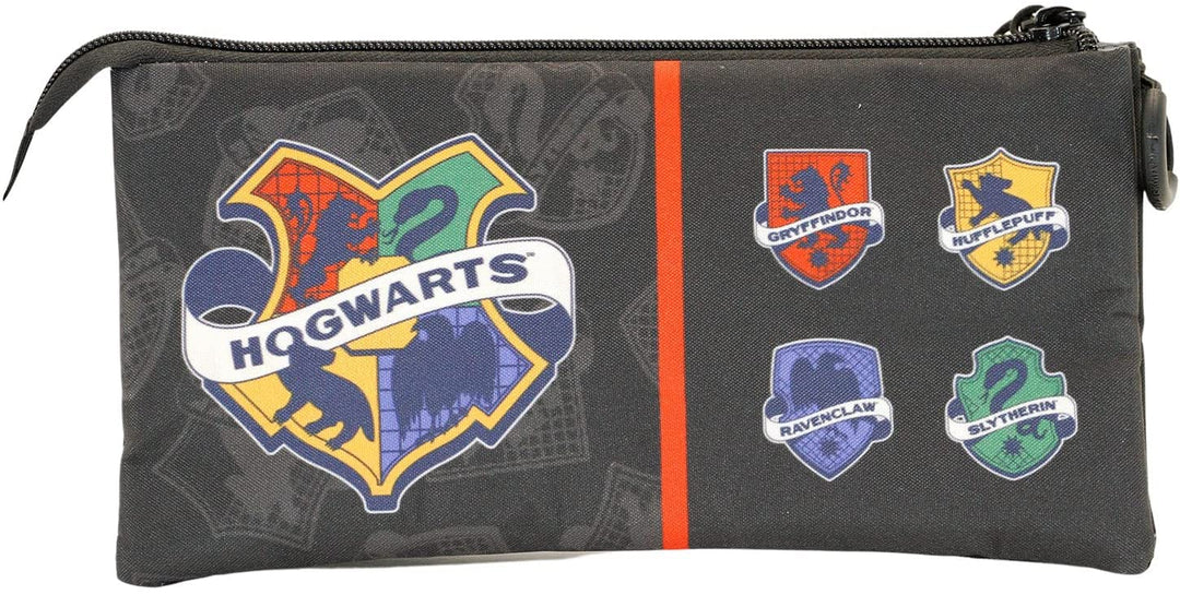 Harry Potter College-Fan Triple Pencil Case, Grey