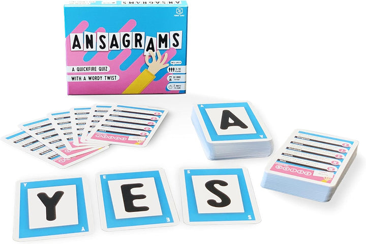 Ansagrams | Card Game | A Quick-Fire Quiz With A Wordy Twist | New for Christmas 2021 | 3 Players +
