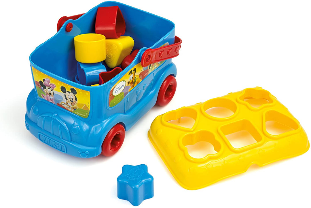 Clementoni Mickey and Friends Shape Sorter Bus (Blue)