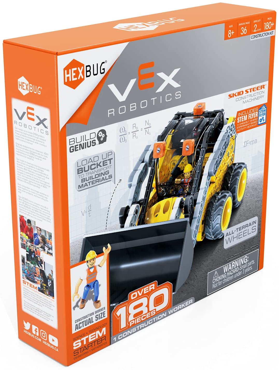 HEXBUG VEX Robotics Steam Roller, Buildable Construction Toy, Gift For Boys and