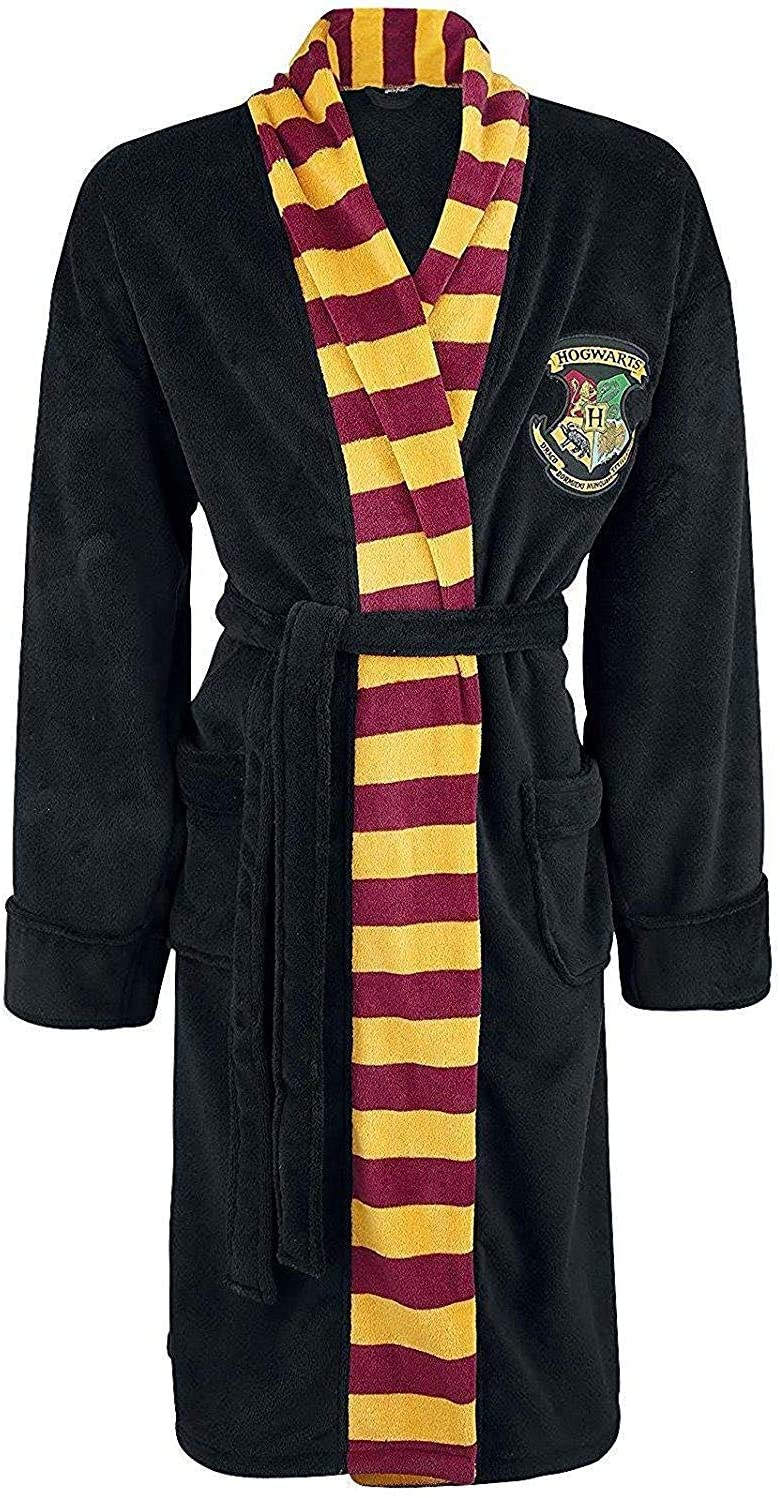 Harry Potter Hogwarts Crest Men's Bathrobe - Multi Colour 1