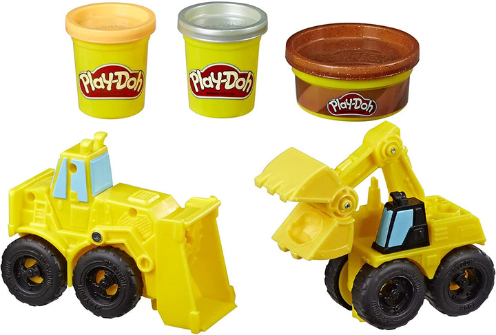 Play Doh  Wheels Excavator and Loader Toy Construction Trucks