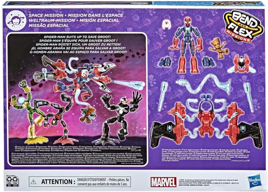 Hasbro Marvel Spider-Man Bend and Flex Missions Spider-Man-Weltraummission-Action