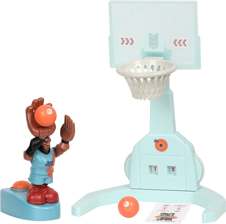 Space Jam 2: A New Legacy Official Collectable Dunks Playset: Including 2 Inch LeBron James Action Figure, Basketballs, Hook, Scoreboards, Launcher and Stickers