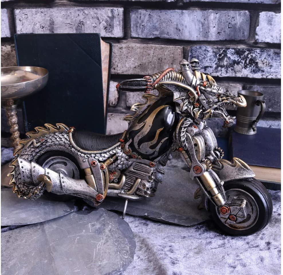 Nemesis Now - Dracus Birota Steampunk Dragon Motorcycle Figurine - 29cm