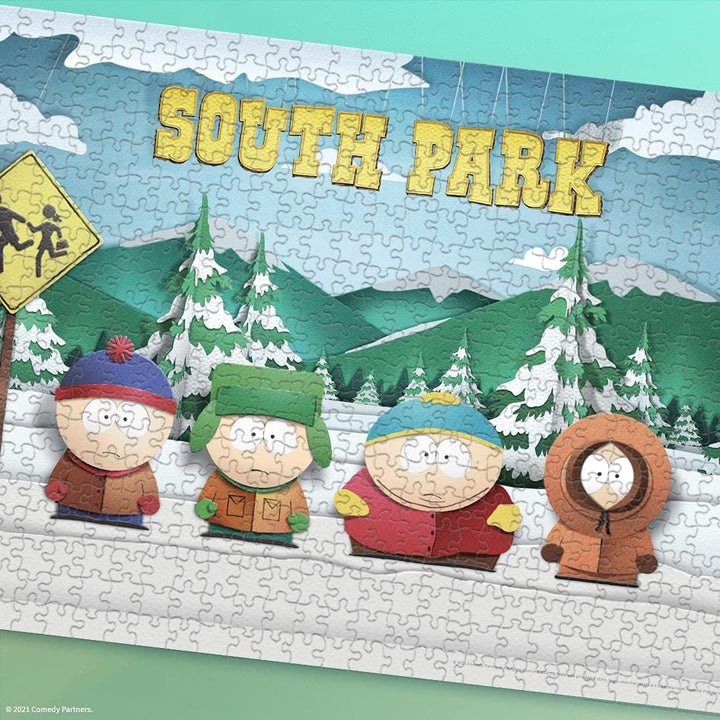 South Park Paper Bus Stop 1000 Piece Jigsaw Puzzle